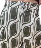 LIU JO WHITE Shorts fantasia geometrica lime