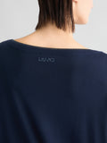 LIU JO WHITE Maglia in lurex BLU NAVY