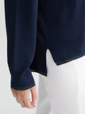LIU JO WHITE Maglia in lurex BLU NAVY