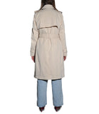 LOUISE DS&C Trench doppiopetto con cintura beige