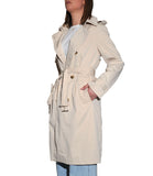 LOUISE DS&C Trench doppiopetto con cintura beige