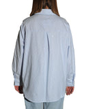 LOUISE XPNG-LN Camicia a Righe con Dettaglio Strass blu