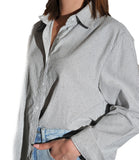 LOUISE XPNG-LN Camicia a Righe con Dettagli Strass nero
