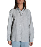 LOUISE XPNG-LN Camicia a Righe con Dettagli Strass nero