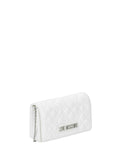 LOVE MOSCHINO COL Borsa pochette a tracolla con trama bianco