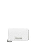 LOVE MOSCHINO COL Borsa pochette a tracolla con trama bianco
