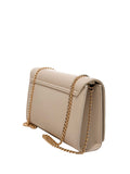 LOVE MOSCHINO PRE Borsa a tracolla con scritta metallica avorio