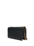 LOVE MOSCHINO PRE Borsa a tracolla con scritta metallica nero