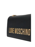 LOVE MOSCHINO PRE Borsa a tracolla con scritta metallica nero