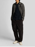 LYLE & SCOTT U Polo basic con logo aquila tono su tono NAVY