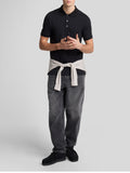 LYLE & SCOTT U Polo basic con logo aquila tono su tono nero