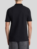 LYLE & SCOTT U Polo basic con logo aquila tono su tono nero