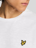 LYLE & SCOTT U T-shirt slub bianco