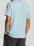 LYLE & SCOTT U T-shirt basic con logo aquila celeste