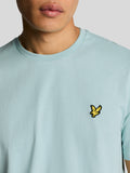 LYLE & SCOTT U T-shirt basic con logo aquila celeste