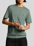 LYLE & SCOTT U T-shirt basic con logo aquila verde
