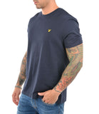 LYLE & SCOTT U T-shirt basic con logo aquila NAVY