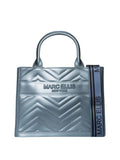 MARC ELLIS Borsa squadrata media BLU/ARGENTO