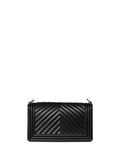 MARC ELLIS Borsa a spalla flat NERO/ARG.TO