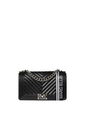 MARC ELLIS Borsa a spalla flat NERO/ARG.TO