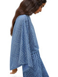 MARELLA ACCESSORI 2 Blusa con fantasia geometrica e lurex azzurro