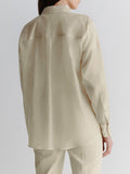 MARELLA MONOCHROME Camicia in mussola di seta e cotone BIANCO LANA