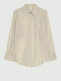 MARELLA MONOCHROME Camicia in mussola di seta e cotone BIANCO LANA