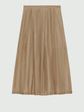 MARELLA MONOCHROME Gonna svasata in cotone e seta beige