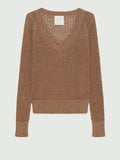 MARELLA MONOCHROME Maglia in cotone e lurex beige