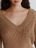 MARELLA MONOCHROME Maglia in cotone e lurex beige