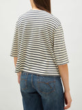 MARELLA SPORT T-shirt con paillette e righe blu