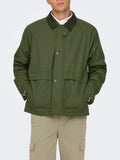 ONLY&SONS Giubbino Kosmo life colletto contrasto VERDE MILITARE