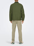 ONLY&SONS Giubbino Kosmo life colletto contrasto VERDE MILITARE