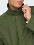 ONLY&SONS Giubbino Kosmo life colletto contrasto VERDE MILITARE
