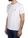 RALPH LAUREN U T-shirt basic con logo piccolo bianco