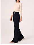 Pantalone vita alta con bottoni