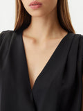 RINASCIMENTO Top con scollo incrociato nero