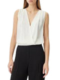 RINASCIMENTO Top con scollo incrociato panna