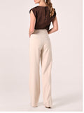 RINASCIMENTO Pantalone flared beige