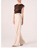 RINASCIMENTO Pantalone flared beige