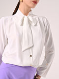 RINASCIMENTO Blusa con fiocco panna