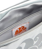 SUNDEK D Pochette da mare laminated clutch bag argento