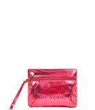 SUNDEK D Pochette laminated clutch fucsia