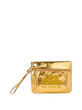 SUNDEK D Pochette a mano laminated clutch oro