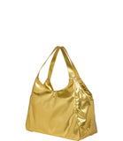 SUNDEK D Shopping bag da mare laminated chel bag oro