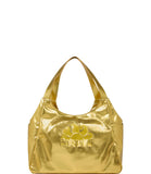 SUNDEK D Shopping bag da mare laminated chel bag oro