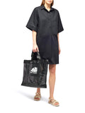 SUNDEK D Borsa mare big mesh nero