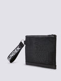 SUNDEK D Pochette a mano mare mesh with logo nero
