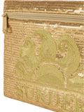 SUNDEK D Pochette a mano mare cher con paillettes oro