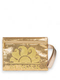 SUNDEK D Pochette a mano mare cher con paillettes oro